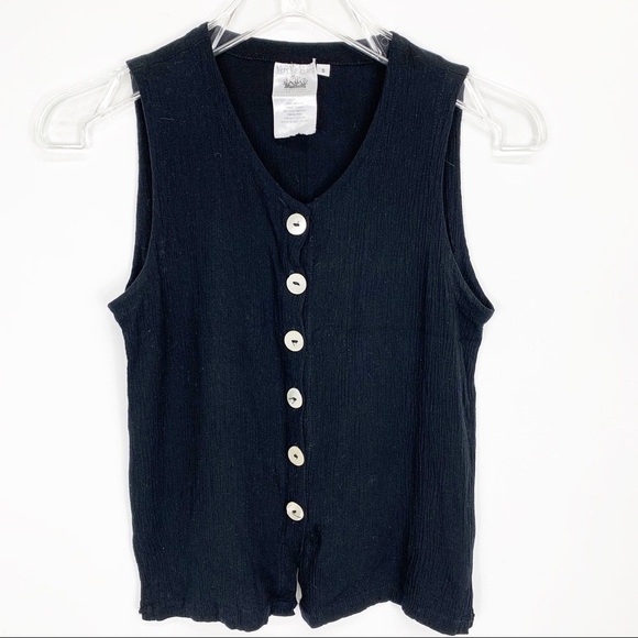 VERY Vineyard Sleeveless Button Up Top Size S - Picture 2 of 6